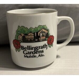 Vintage Bellingrath Gardens Mobile Alabama Ceramic Souvenir Coffee Mug Tea Japan